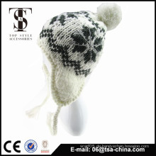 100% Acryl Jacquard gestrickter Beanie Hut im Winter